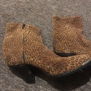 Animal print booties